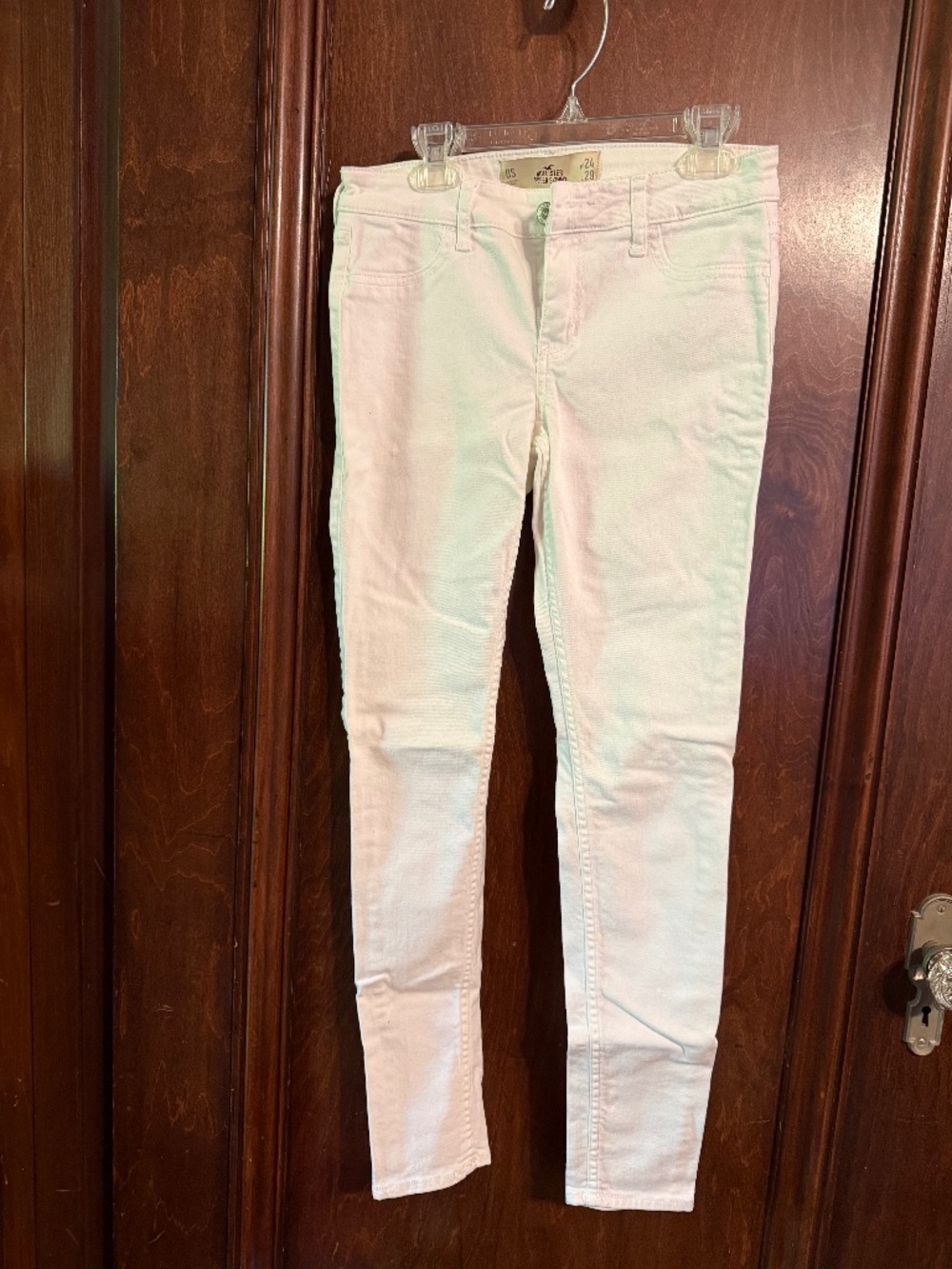 Hollister super skinny white jeans